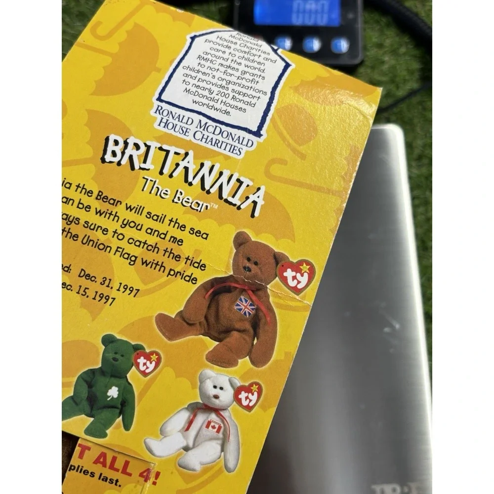 Ty McDonalds Teenie Beanie Babies Britannia The Bear 1999‎ Brown